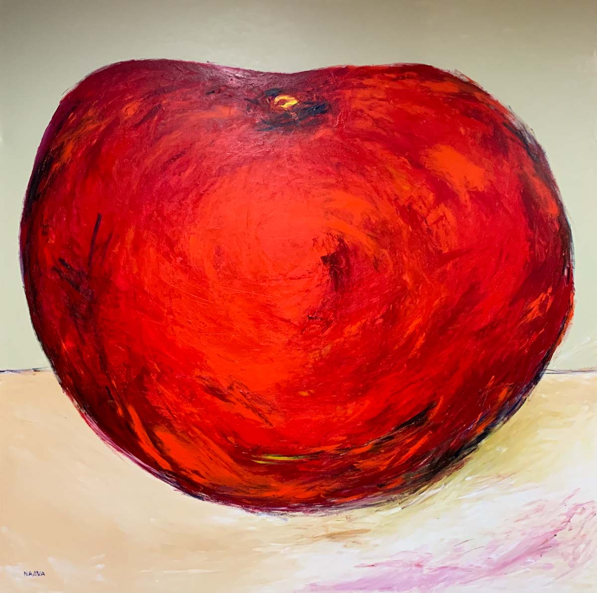 Painting of a tomato by Naava Koblenz